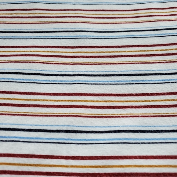 Forever 21 white lettuce hem striped crop top - Picture 2 of 4